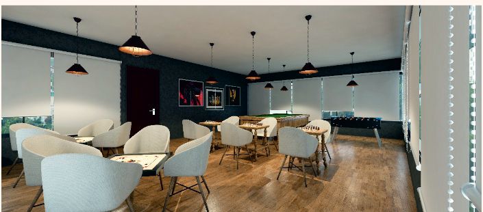 Indoor games lounge at Aryan's Life One