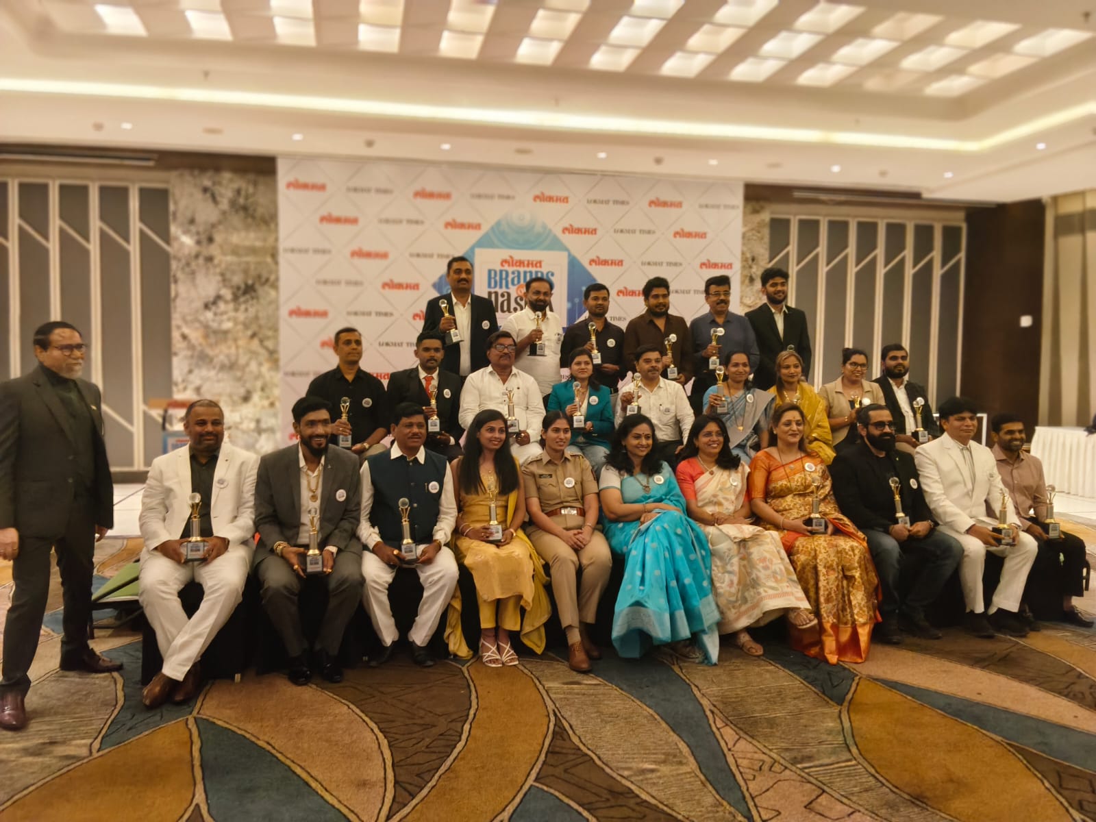 Lokmat Brands of Nashik award, presented to Shree Aryan Builders and Developers