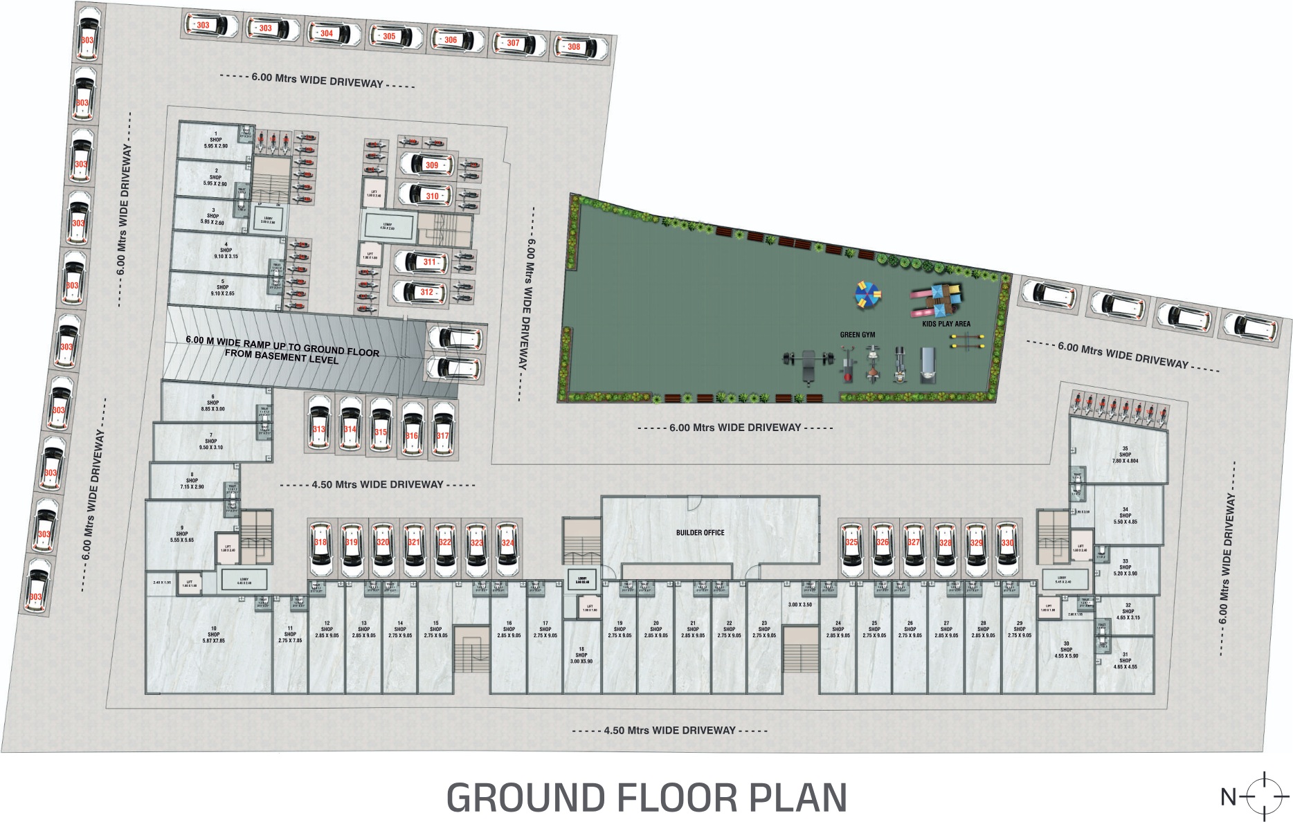Ground floor plan at Aryan's Life One